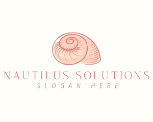 Nautilus - Seashell Snail Shell logo design