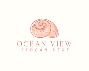 Seashell Snail Shell logo design