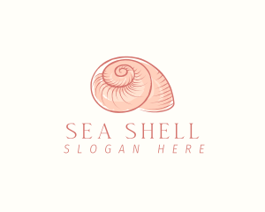 Seashell Snail Shell logo design