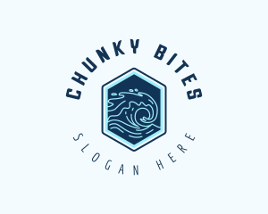 Ocean Tsunami Wave logo design