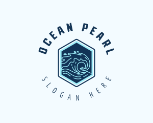 Ocean Tsunami Wave logo design