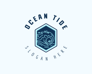 Ocean Tsunami Wave logo design