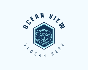 Ocean Tsunami Wave logo design