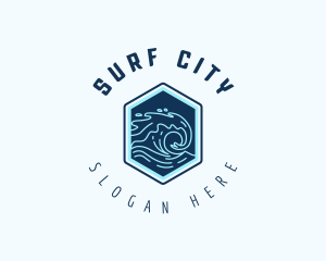 Ocean Tsunami Wave logo design