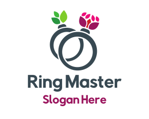 Ring - Nature Wedding Marriage Rings logo design