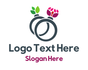 Marriage - Nature Wedding Marriage Rings logo design