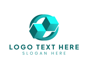 3d - Digital Cube Tech logo design