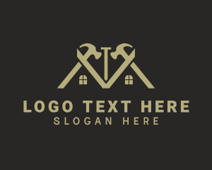 Remodeling - House Carpentry Tools logo design