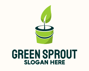 Sapling Bucket Tree Planting logo design