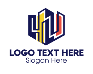 Geometric - Colorful Urban City logo design