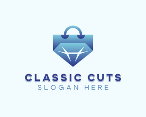 Diamond Shopping Bag logo design