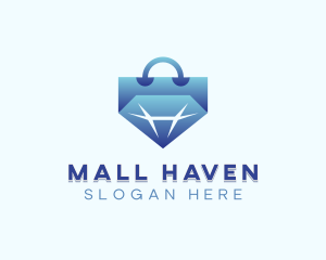 Diamond Shopping Bag logo design