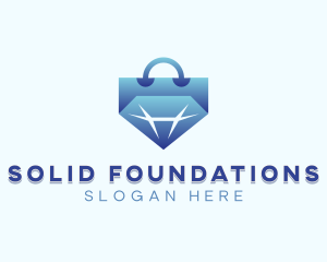 Ecommerce - Diamond Shopping Bag logo design