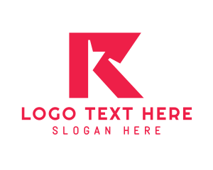 Initial - Blush Red R logo design