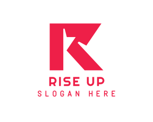 Blush Red R logo design