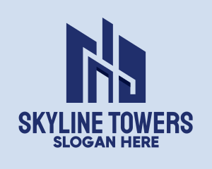 City Buildings Skyline  logo design