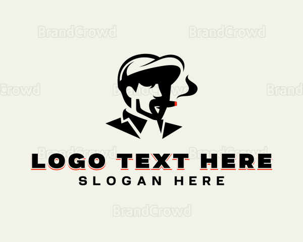 Cigar Gentleman Stylist Logo