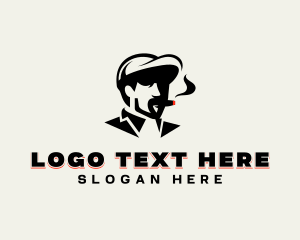 Smoke Pipe - Cigar Gentleman Stylist logo design