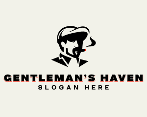 Cigar Gentleman Stylist logo design