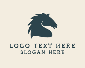Wild - Horse Stallion Equestrian logo design