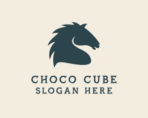 Dark - Horse Stallion Equestrian logo design