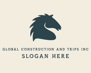 Silhouette - Horse Stallion Equestrian logo design