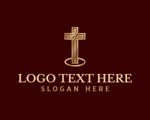 Crucifix - Cross Christian Religion logo design