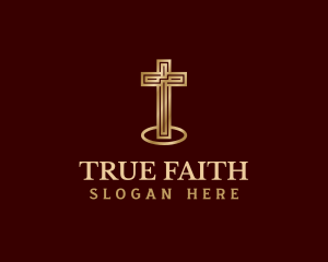 Belief - Cross Christian Religion logo design