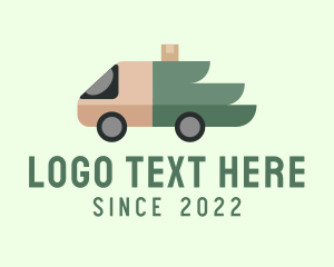 Van - Wing Truck Delivery logo design