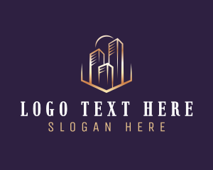 Construction - Corporate Highrise Building logo design