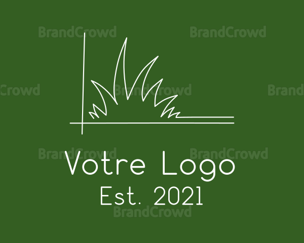 Minimalist Lawn Care Logo