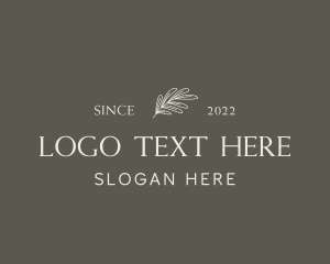 Personal - Organic Leaf Wordmark logo design