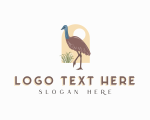 Zoo - Emu Bird Aviary logo design