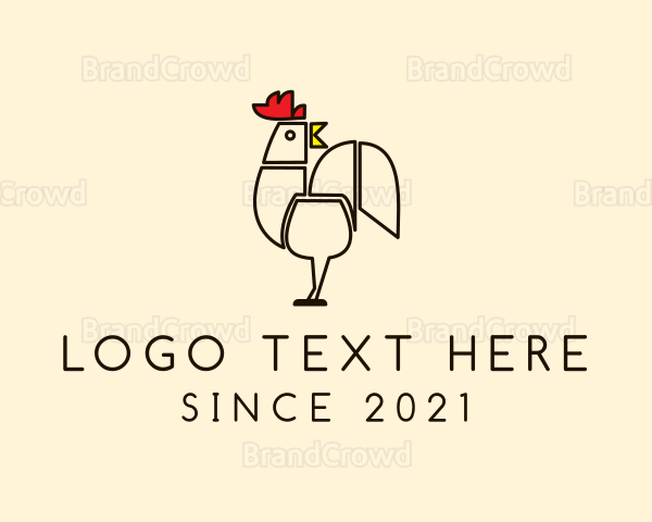 Geometric Chicken Farm Logo