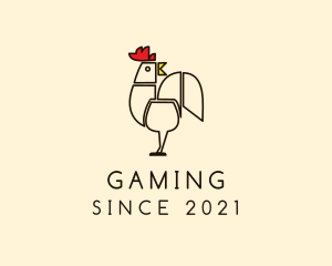 Barn - Geometric Chicken Farm logo design