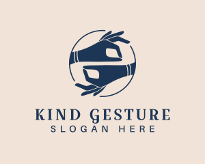 Gesture - Blue Hand Gesture logo design