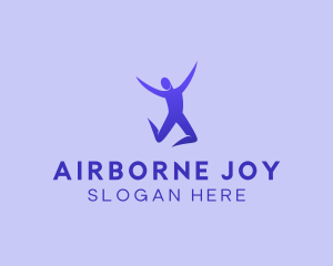 Jumping Person Exercise logo design