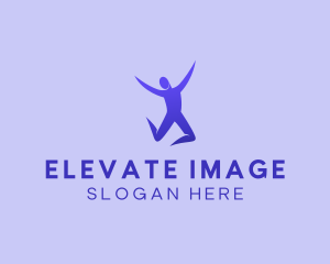 Jumping Person Exercise logo design