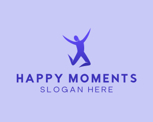 Joyful - Jumping Person Exercise logo design