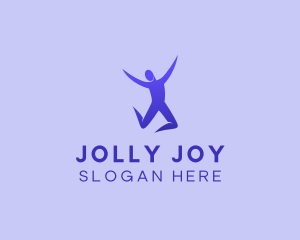 Jumping Person Exercise logo design