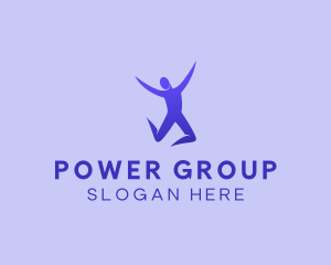 Dancing - Jumping Person Exercise logo design