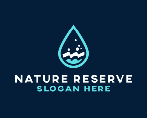 Reserve - Aqua Wave Droplet logo design