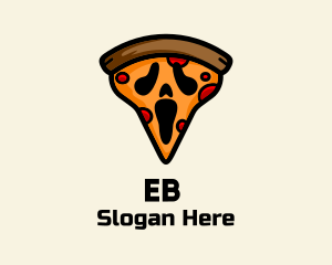 Cuisine - Spooky Pizza Ghost logo design