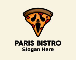 Spooky Pizza Ghost logo design