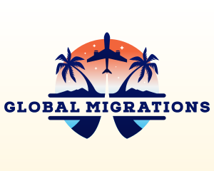 Airplane Travel Tourism Logo