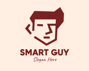 Brown Guy Head logo design