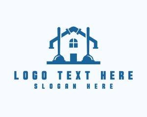 Plunger - Plunger Pipe House logo design