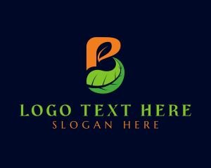 Gardening - Eco Leaf Letter B logo design