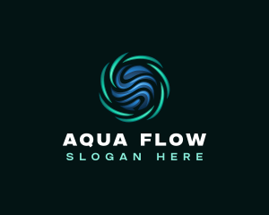 Flow - HVAC Air Cycle logo design