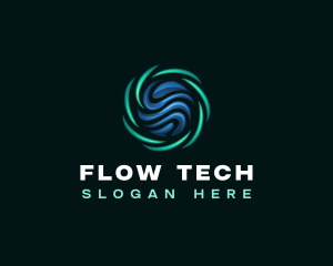 Flow - HVAC Air Cycle logo design